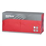 Servietter Katrin 1/4 fold 3-lags rød 33cm 4x250stk 114362