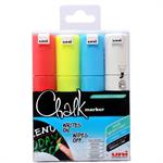 Whiteboard- og Chalkmarker Uni Chalk PWE-8K 4stk 8mm