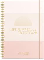 Burde Life Planner Pink, tværformat 2024