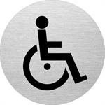 Skilt Handicaptoilet Ø:75mm aluminium - Bnt