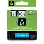 Dymo Label Cassettes 12 mm - Rød/hvid