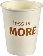 Kaffebæger Less Is More, 9,1cm, Ø8cm, 24 cl, hvid, PE/pap / 1.000 stk incl. afgift