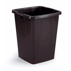 Affaldsspand DURABIN 90l firkantet genbrug sort