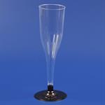 Plastikglas champagne sort fod 1174 13cl 12stk/ps