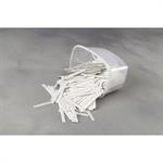 Lukkeclips Twisties 60 mm hvid plastic - 1000