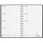 Mini Planner, uge tværformat, sort vinyl 
