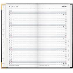 Index Planner, månedskalender m/tlf. reg.  i sort skind 
