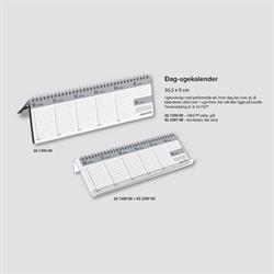 Dag-uge kalender, pvc fri, grå 2026