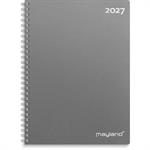 A5 ugekalender, hård PP, mørk grå 2027