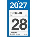 kontorafrivningskalender med bagsidetekst