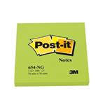 Post-it 654NGRN Notes 76x76mm Neon green