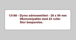 Etiketter - Dymo - Adresse - 13188 - Økonomipakke - 28x89mm