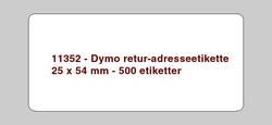 Etiketter - Dymo - Adresse - 11352 - returetiket - 25x54mm