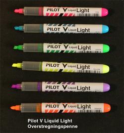 Overskrivningspenne - Pilot V Liquid Light - Grøn