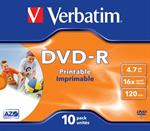 DVD-R 16x 4,7GB Printable (10) incl. copydan