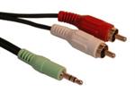 Kabel MiniJack-M 2xPhono-M 